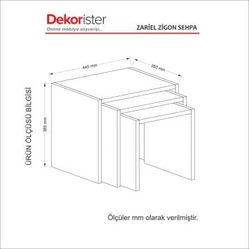 Dekorister Zariel Zigon Sehpa Beyaz