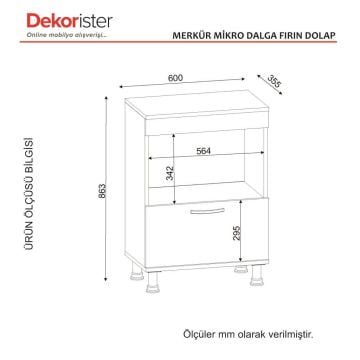 Dekorister Merkür Mutfak Dolabı Beyaz