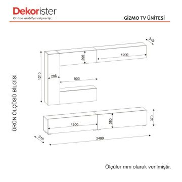 Dekorister Gizmo Tv Ünitesi Beyaz