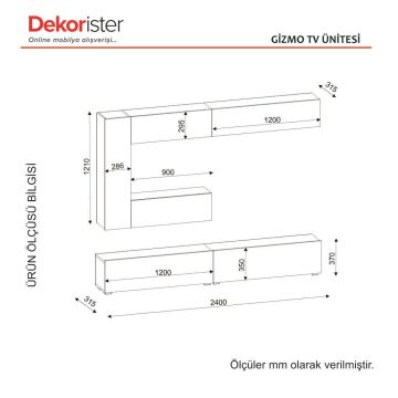 Dekorister Gizmo Tv Ünitesi Beyaz