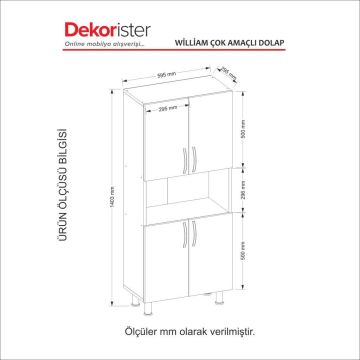Dekorister William Çok Amaçlı Dolap