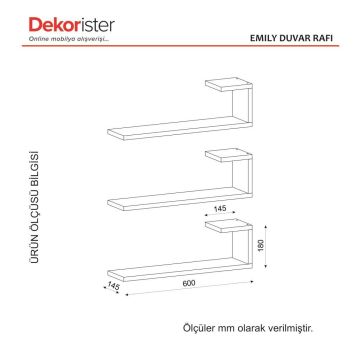 Dekorister Emily Duvar Rafı