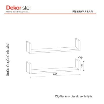 Dekorister İris Duvar Rafı