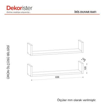Dekorister İris Duvar Rafı