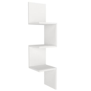 Dekorister Corner Duvar Rafı Beyaz