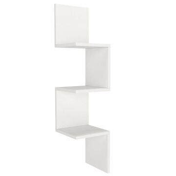 Dekorister Corner Duvar Rafı Beyaz