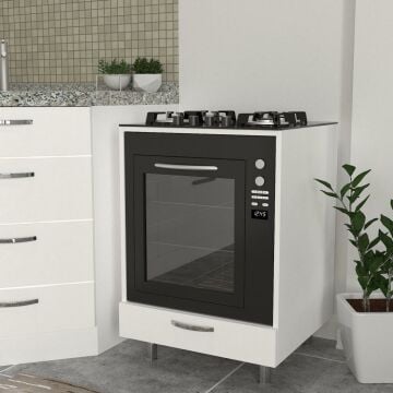 Dekorister Sema Ankastre Fırın Dolabı Beyaz