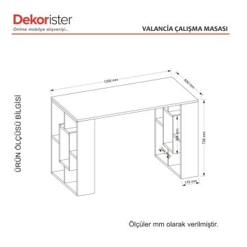 Dekorister Valancia Çalışma Masası Beyaz