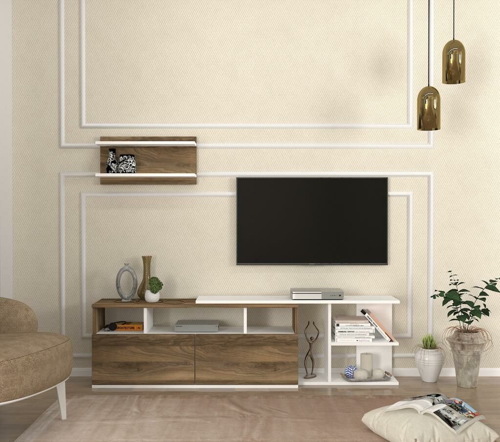 Dekorister Beste Tv ünitesi Beyaz-Ceviz