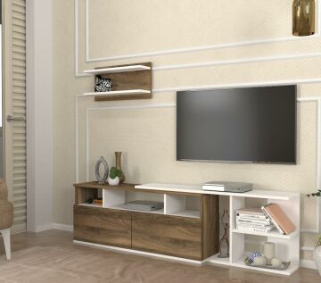 Dekorister Beste Tv ünitesi Beyaz-Ceviz