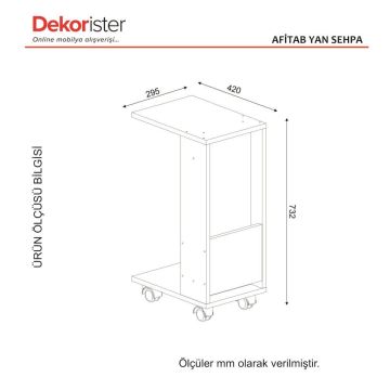 Dekorister Afitab Yan Sehpa Beyaz