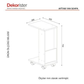 Dekorister Afitab Yan Sehpa Beyaz