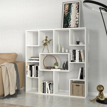 Dekorister Optimist Kitaplık Beyaz
