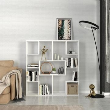 Dekorister Optimist Kitaplık Beyaz
