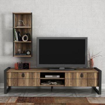 Dekorister Exclusive Lost Metal Tv Ünitesi Ceviz