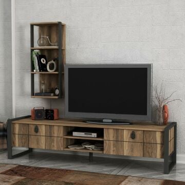 Dekorister Exclusive Lost Metal Tv Ünitesi Ceviz