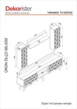 Dekorister Exclusive Yakamoz Tv Ünitesi Ceviz