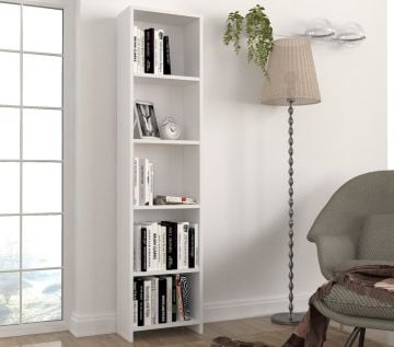 Dekorister Cansu D 5 Raflı Kitaplık Beyaz