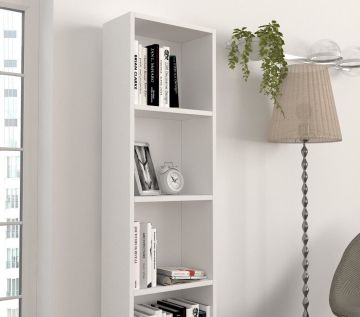 Dekorister Cansu D 5 Raflı Kitaplık Beyaz