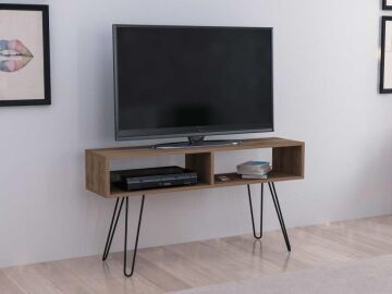 Dekorister Alya Tv Metal Ayaklı Ünitesi Ceviz