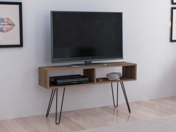Dekorister Alya Tv Metal Ayaklı Ünitesi Ceviz