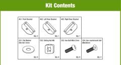 ISLIDEAWAY051-SBA Hilux Sürgülü Kapak için Roll-Bar Adaptörü