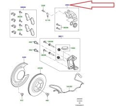 LR084114 Arka Fren Kaliperi Sağ Range Rover Discovery