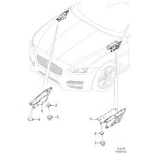 T2H12981 Motor Kaput Menteşesi Sol Jaguar Orijinal