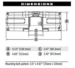 Warn AXON 35-S 3500 LB Sentetik Halatlı ATV UTV Vinci 101130