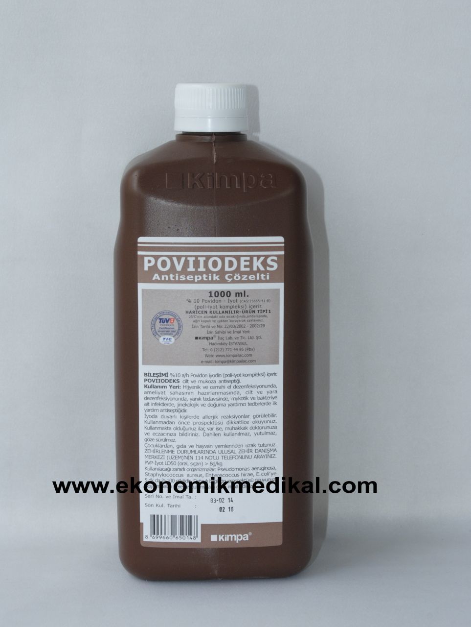 Poviiodeks Antiseptik Solüsyon 1 Lt.