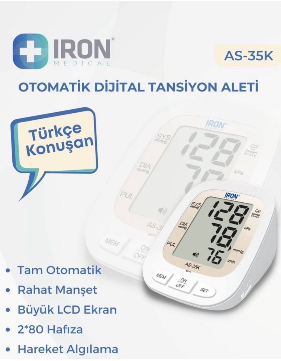 Dijital Koldan Tansiyon Aleti Türkçe Konuşan Model, IRON