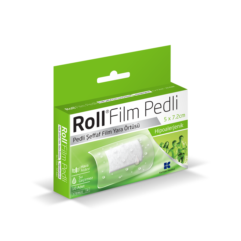 Roll Film Pedli Şeffaf Yara Örtüsü ( 5x7,2 cm ) (10'lu Kutu)