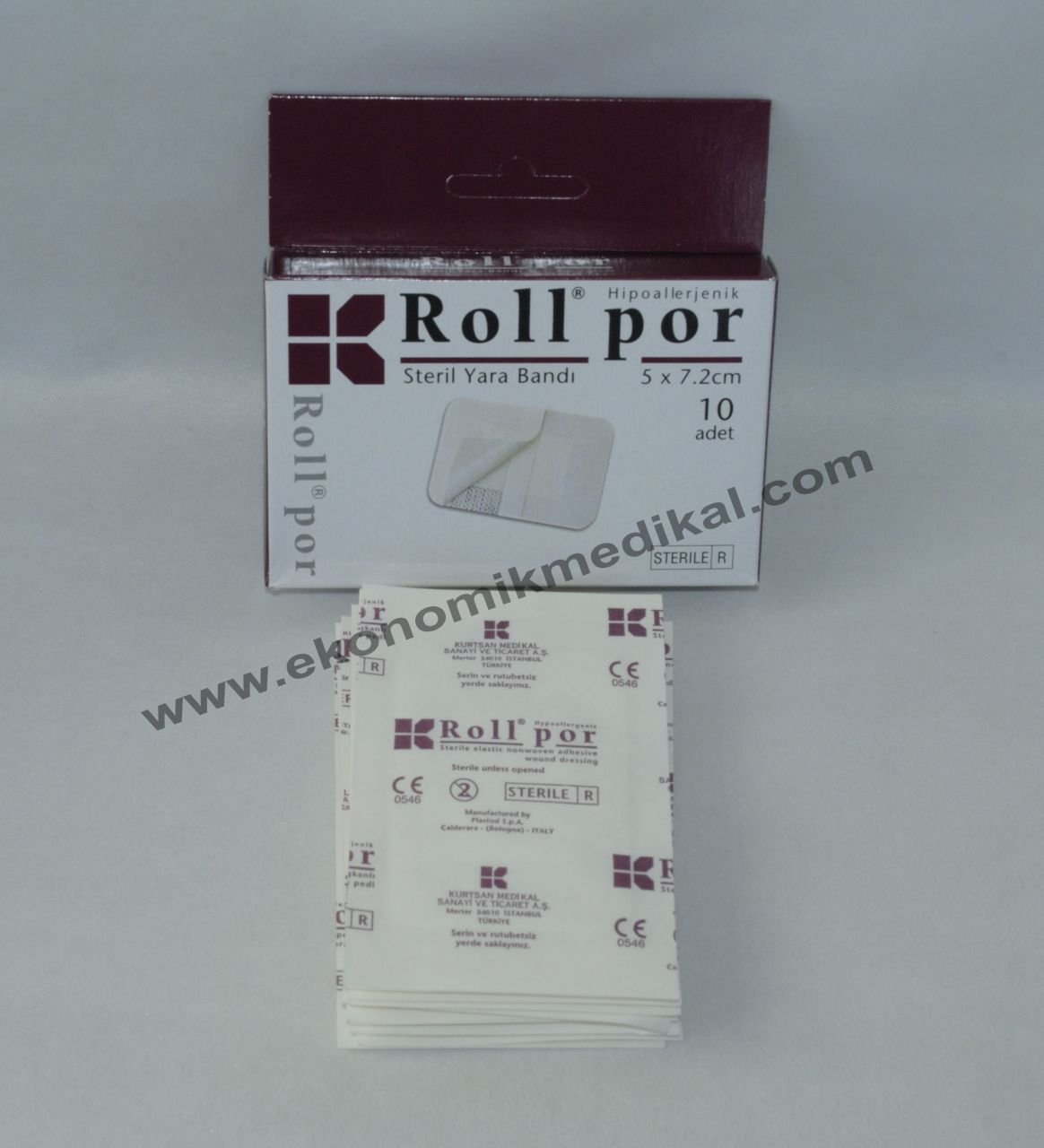 Roll Por Steril Yapışkanlı Yara Bandı ( 5x 7,2 cm ) (10'lu Kutu)
