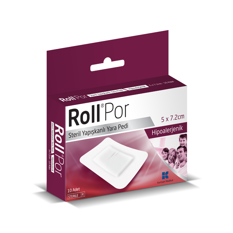 Roll Por Steril Yapışkanlı Yara Bandı ( 5x 7,2 cm ) (10'lu Kutu)
