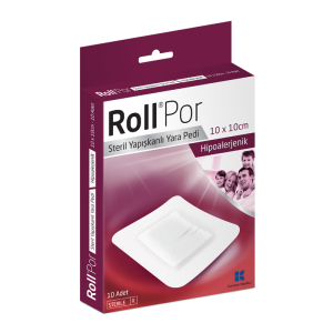 Roll Por Steril Yapışkanlı Yara Bandı ( 10x10 cm ) (10'lu Kutu)