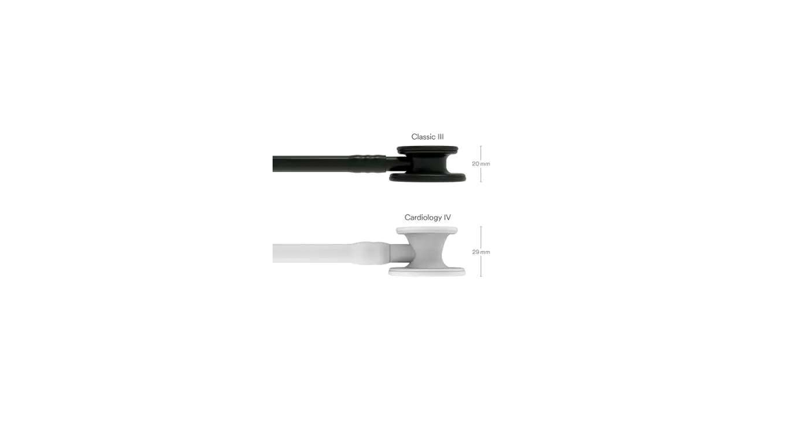 ɣ 5803 3M™ Littmann® Classic III™ Steteskop Siyah Seri Dinleme Çanı, 27 inç, Siyah Hortum