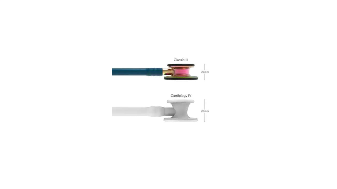 ɣ 5807 3M™ Littmann® Classic III™ Steteskop Gökkuşağı Yüzey Dinleme Çanı, Karayip Hortum