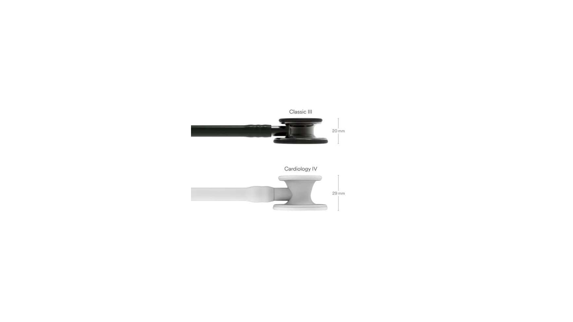 ɣ 5861 3M™ Littmann® Classic III™ İzleme Steteskopu Şampanya - Kaplama Kesit, Siyah Tüp, Duman Köklü ve Kulaklık, 27 inç