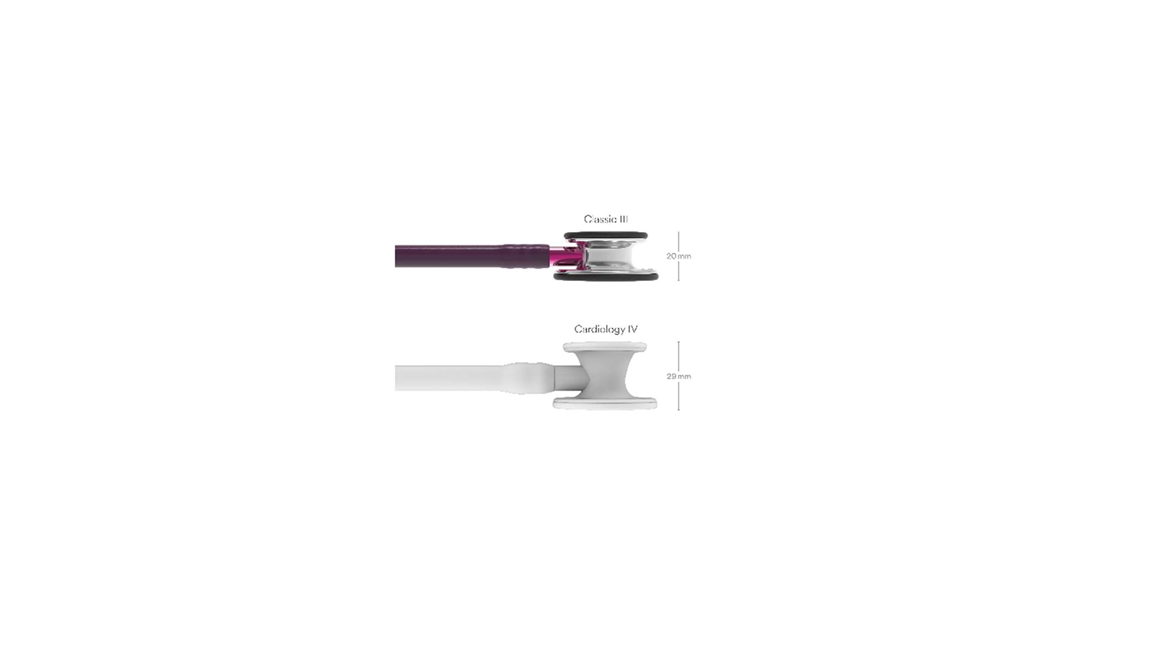 ɣ 5960 3M™ Littmann® Classic III™ İzleme Steteskopu Aynalı Kesit, Erik Tüpü, Pembe Gövde