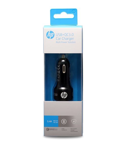 HP USB+QC3.0 Car Charger Multi Power BLK