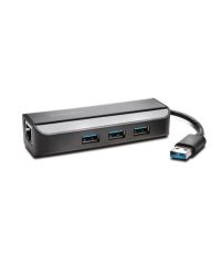 Kensington UA3000E USB 3.0 Eternet Adaptörü & 3 girişli Hub