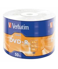 Verbatim 43791 DVD-R 50 Wrap Matt Silver 16x 4.7GB