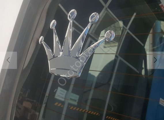 Kral Taç Pleksi Logo Model 3 Kırmızı