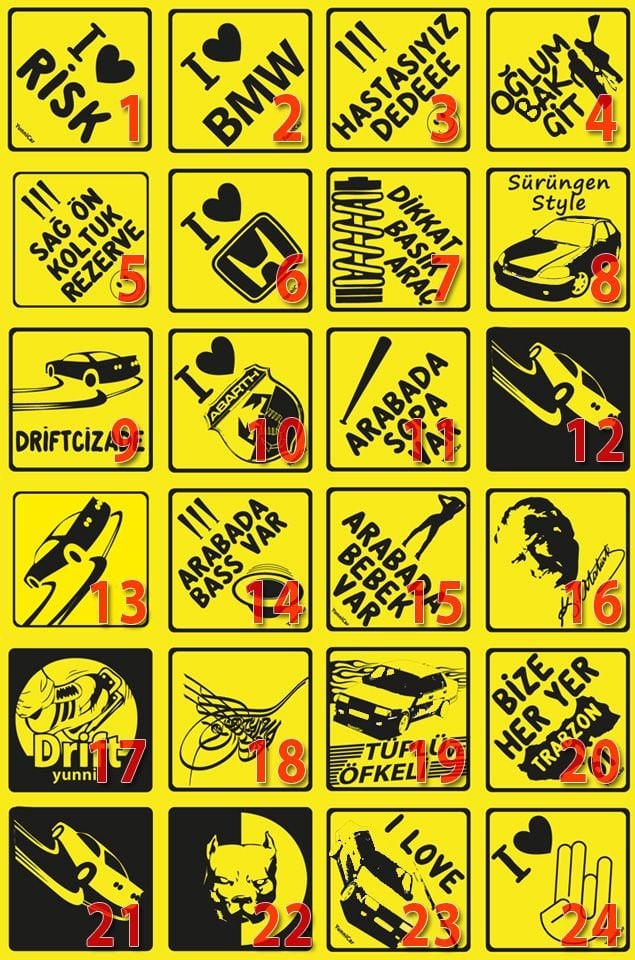 TANESİ 30 KURUŞ Paketinde 10 Adet Sticker KAMPANYALI SARI ETİKETLER