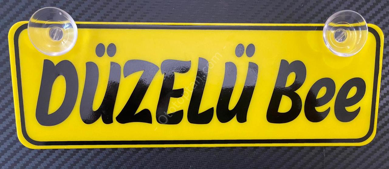 Düzelü Bee Pleksi Sarı Dekor Plaka
