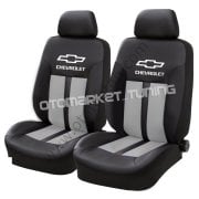 Chevrolet Oto Koltuk Kılıfı Gri-Siyah
