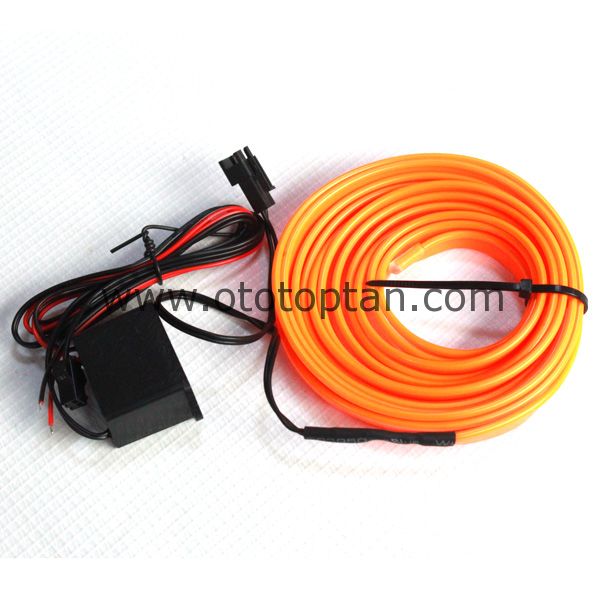 Araç İçi Turuncu Neon Kablo12 Volt