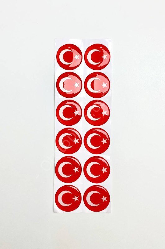 Ay Yıldız Plaka Pulu 12'li Damla