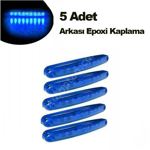 5 Adet Mavi Parmak Led 9 led