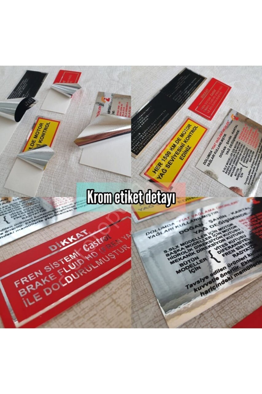 Tofaş 21 Parça Orjinal Etiket Takımı